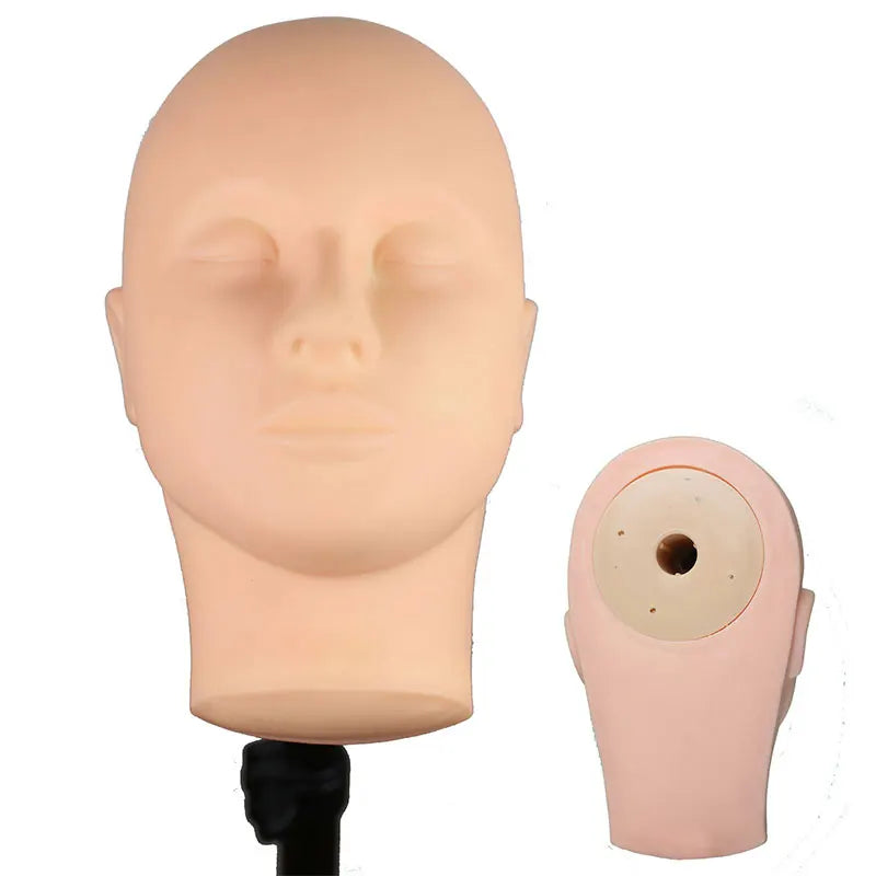 Soft Skin Massage And Makeup Face Fine Quality Makeup Trainning Mannequin Head With Eyes On It For Eyelash Makeup Practice Model