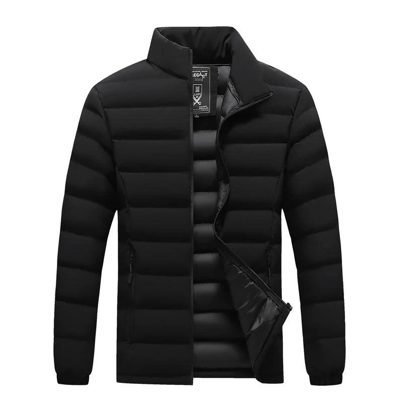 Winter Men's Warm Down Parkas Fashion Men Cotton Thermal Padded Coats Classic Men Stand Collar Windbreaker Warm Jackets Clothing