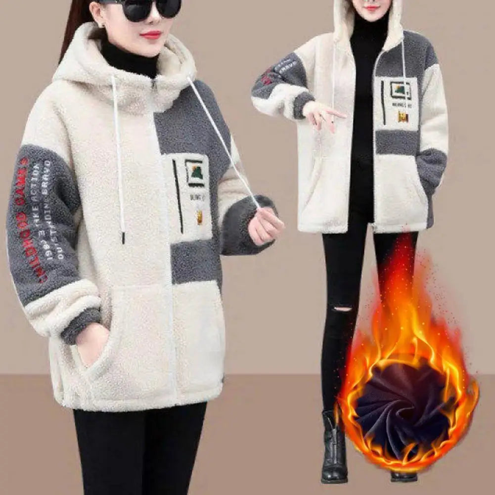 Winter Fashion Women's Coat New Casual Hooded Zipper Ladies Clothes Autumn Women Fleece Jacket Ladies Coats Куртка Женская