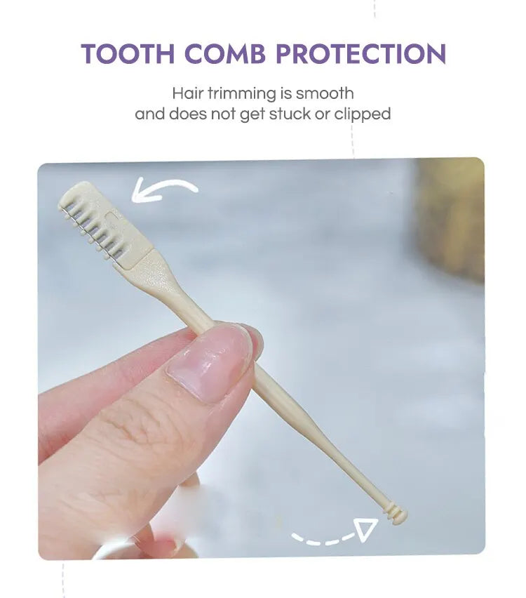 GECOMO Comb Nose Hair Trimmer Nose Hair Scraper Clean Nose Hair Trimmer Shaving Scissors Two Packs