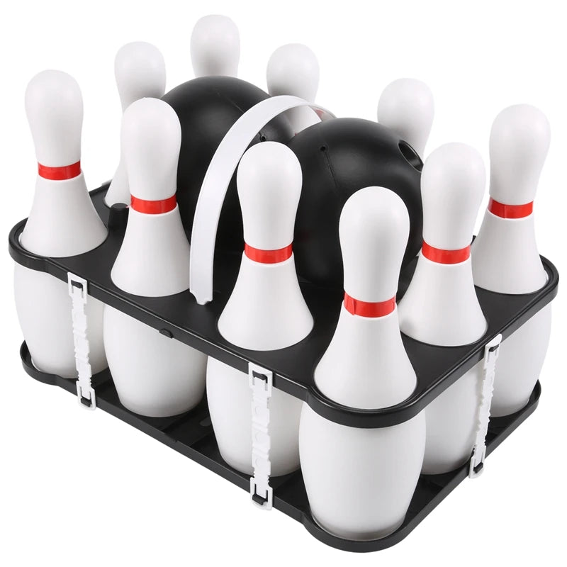 1 Set Bowling Set For Kids & Adults 2 Ball With 10 Pins For Family Kids And Adults Backyard Skittles