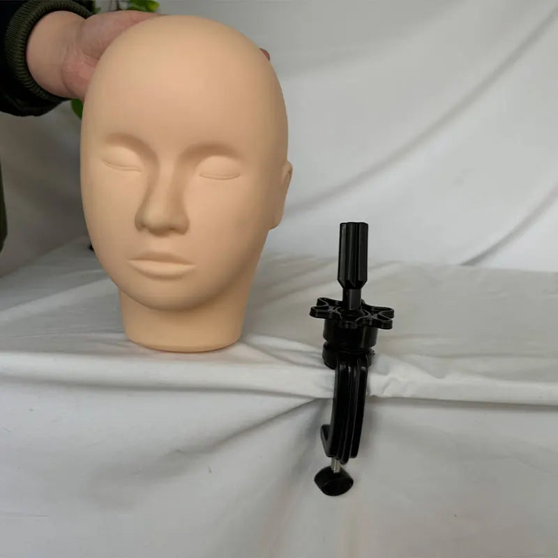 Soft Skin Massage And Makeup Face Fine Quality Makeup Trainning Mannequin Head With Eyes On It For Eyelash Makeup Practice Model