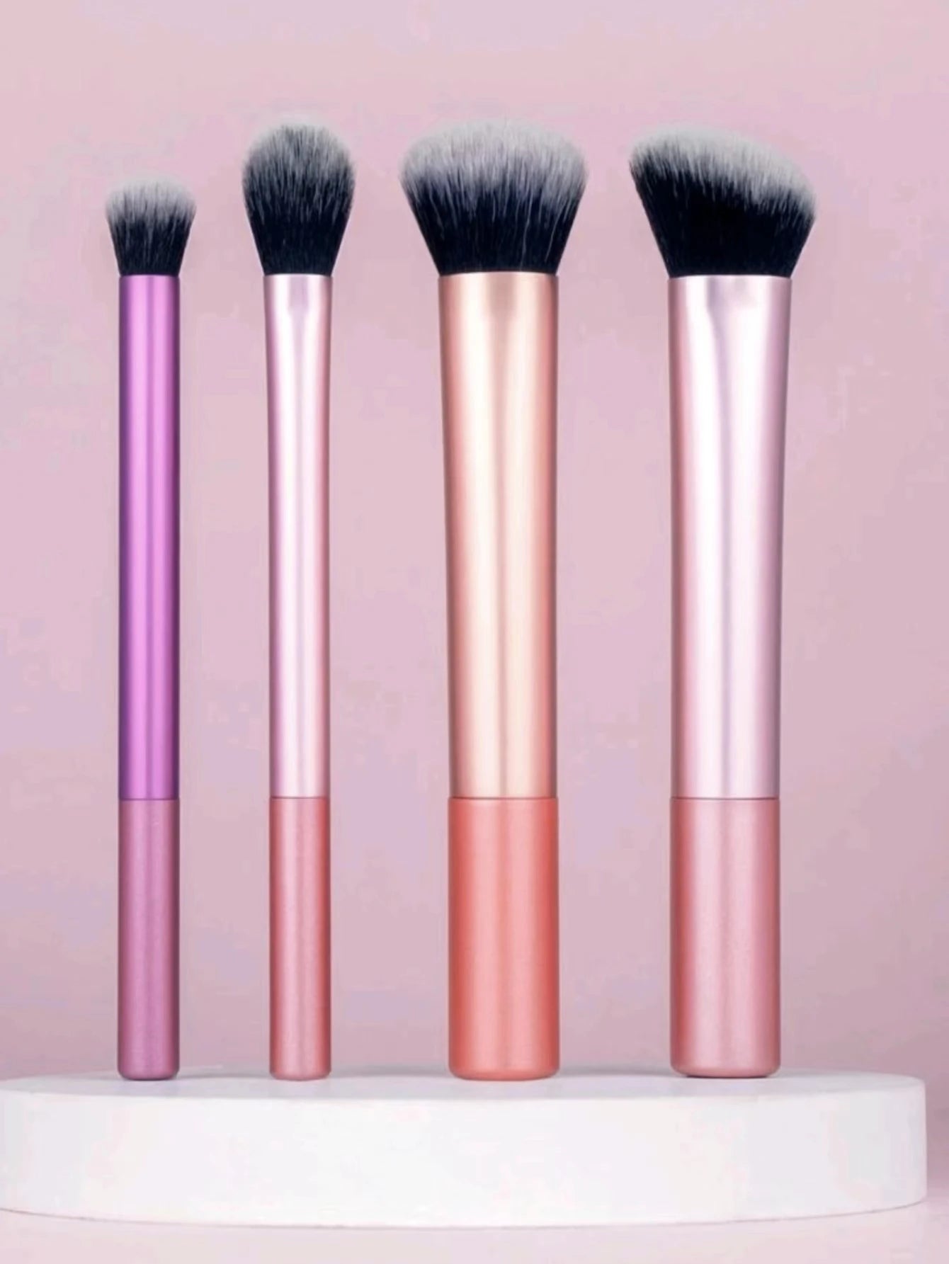 4 Makeup Brushes, Long Tube Makeup Brush Set, Multi-Color Makeup Brushes, Beauty Tools, Foundation Brush, Loose Powder Brush, Highlight Brush, Contour Brush, Eye Shadow Brush, Eye Makeup Brush, Concealer Brush, Blush Brush