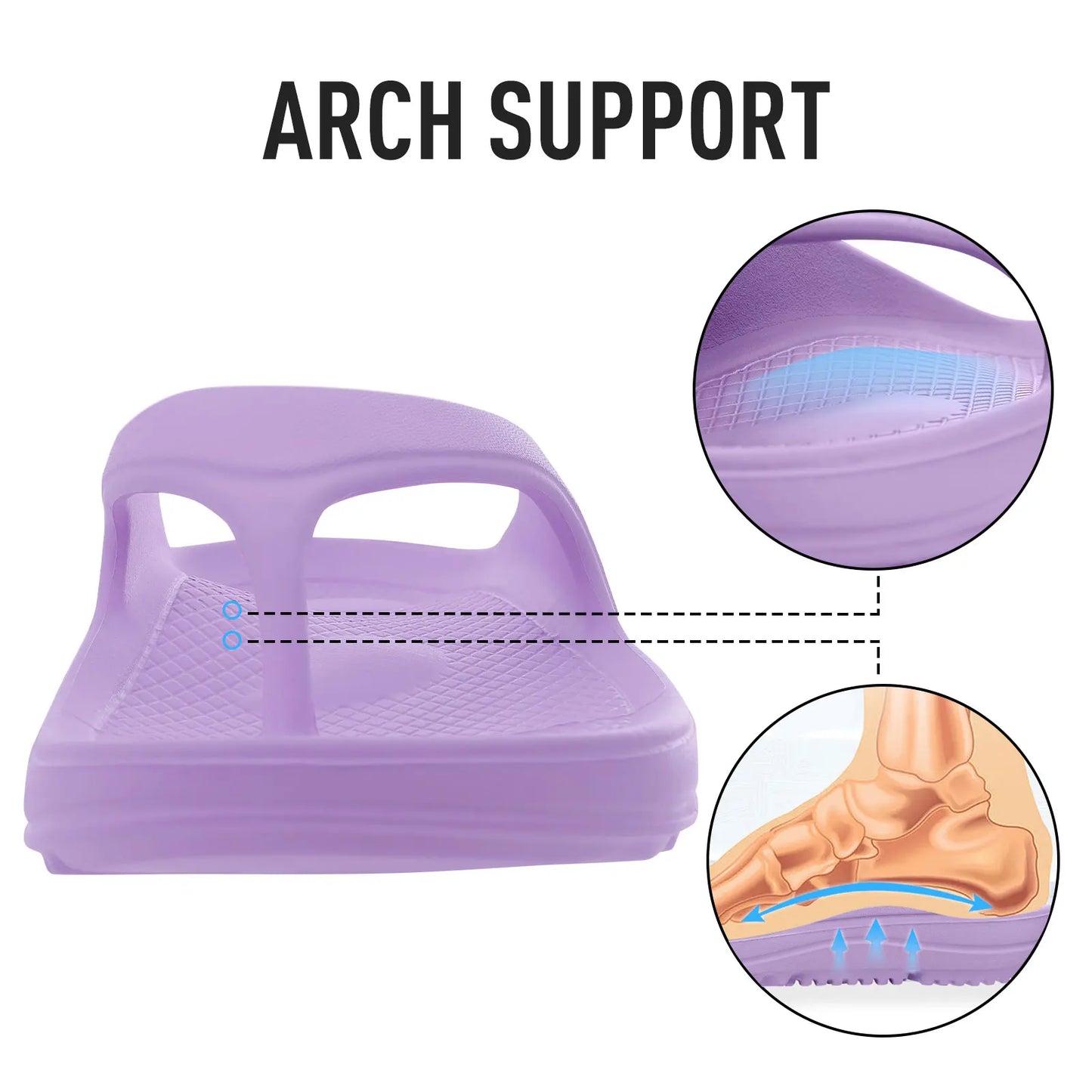 Smile Pop Orthopedic Women's Flip-flops Summer Sandals for Women Soft Summer Beach Shoes New Arch Support Recovery Flip Flops