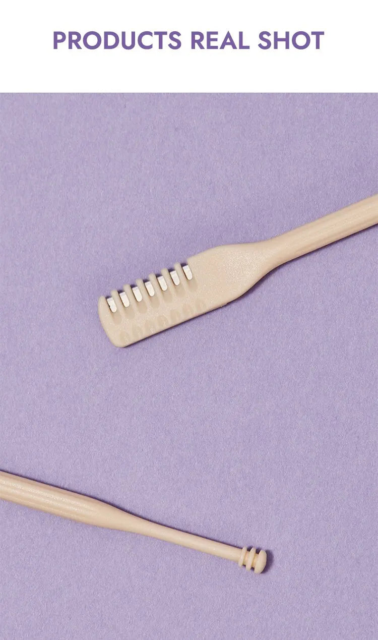 GECOMO Comb Nose Hair Trimmer Nose Hair Scraper Clean Nose Hair Trimmer Shaving Scissors Two Packs