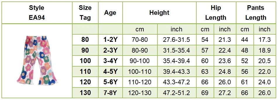 Elegant Playful Girls Floral Polka Dot Flared Pants Summer Autumn Outdoor Casual Bottoms Children Kids Cartoon Fashion Capris