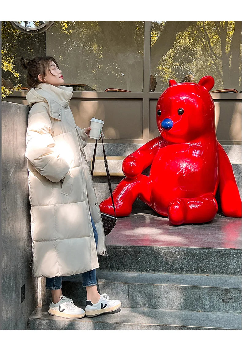 Winter Women's Cold Coat Parkas Hooded Long Padded Jacket Jacket Plus Size Super Hot Coat Cheap Wholesale Snow Outercoat Korean