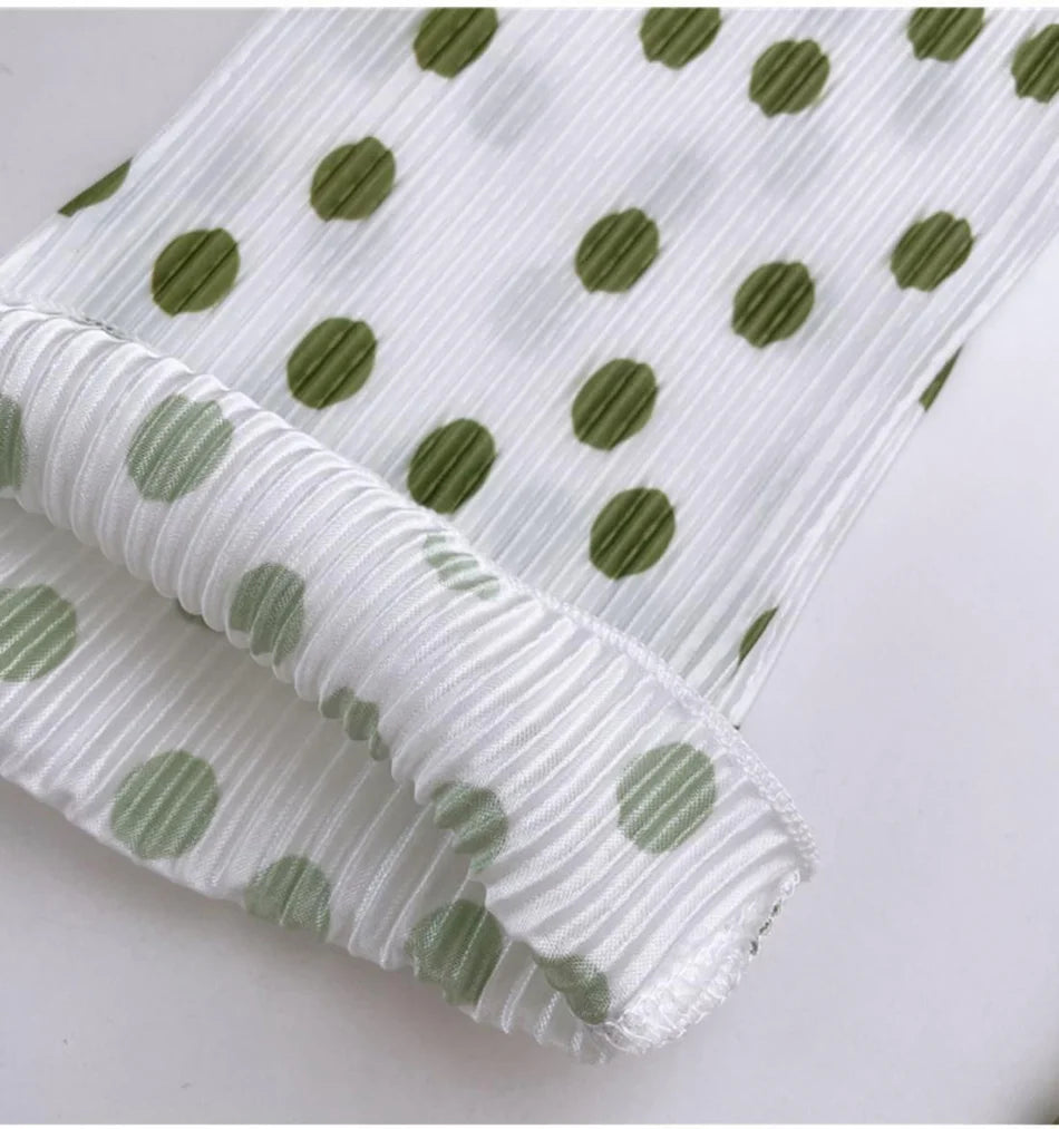 Elegant Playful Girls Floral Polka Dot Flared Pants Summer Autumn Outdoor Casual Bottoms Children Kids Cartoon Fashion Capris