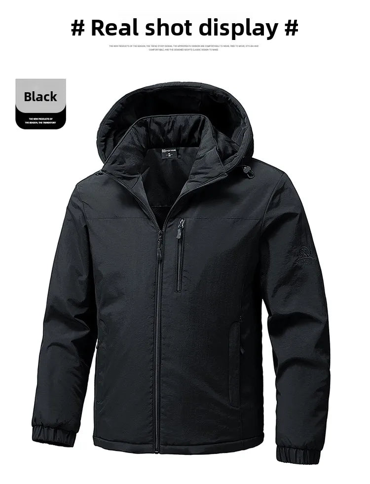 Winter Padded Workwear Jacket Men New Hot Cotton Puffer Jackets Men's Hooded Jacket Men's Cotton Parkas Men's Autumn Winter Coat