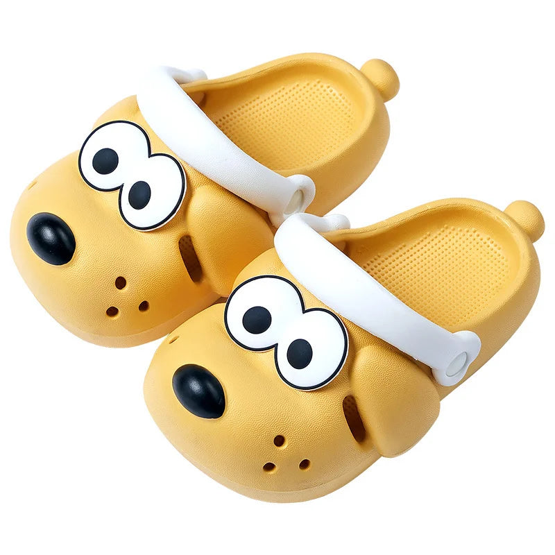 Kids Slipper Children's Hole Shoes New Cartoon Dog Animal Slipper EVA Baby Slippers Home Soft Anti-slip Girls' Slippers