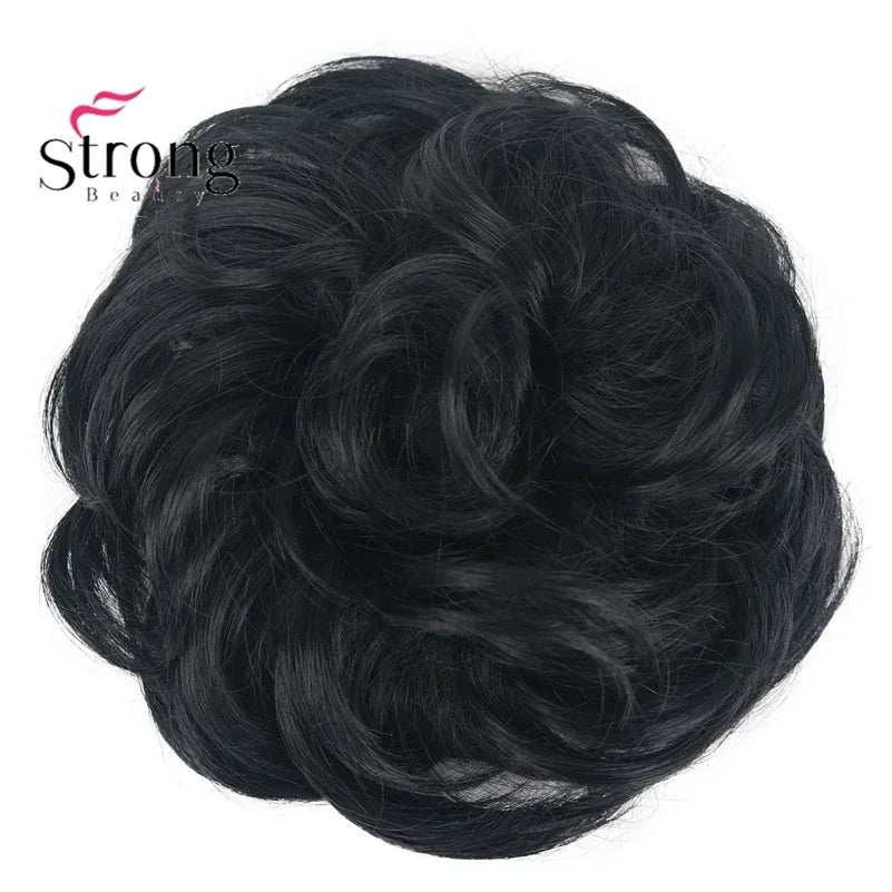 Synthetic Messy hair piece Daily Use Donut Chignon Scrunchies Fake Elastic Hairpiece Blonde Brown Bun For Women