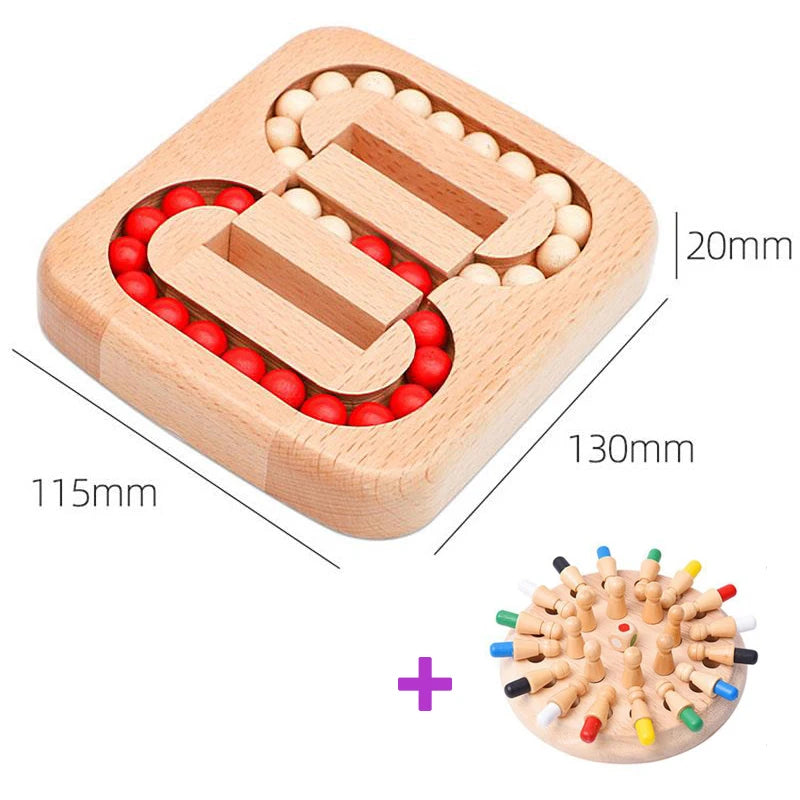 Wooden Puzzle Toys  Montessori Educational Learning Color Sensory BeBe Memory Match Stick Chess Party Game Children Kids