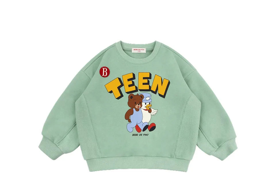 Autumn Kids Clothes Baby Girls hooded Jackets Cotton Sweatshirts Pants Sets Baby Boys Cartoon Coats Pullover Top Trousers Suits