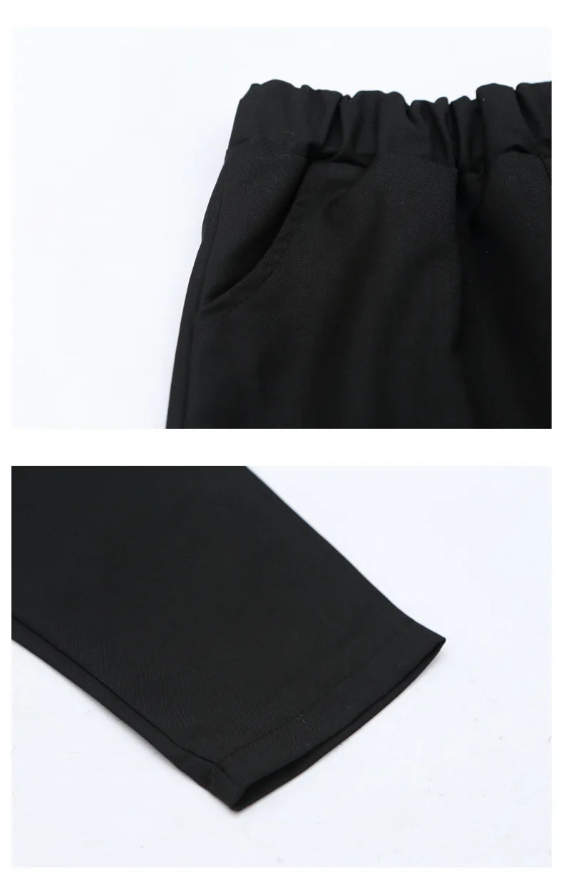 School Children Clothes Boys Suit Casual Blazer Jacket Trousers Two Pieces Kids Costume Black 12 13 14 Years Teenage Clothing