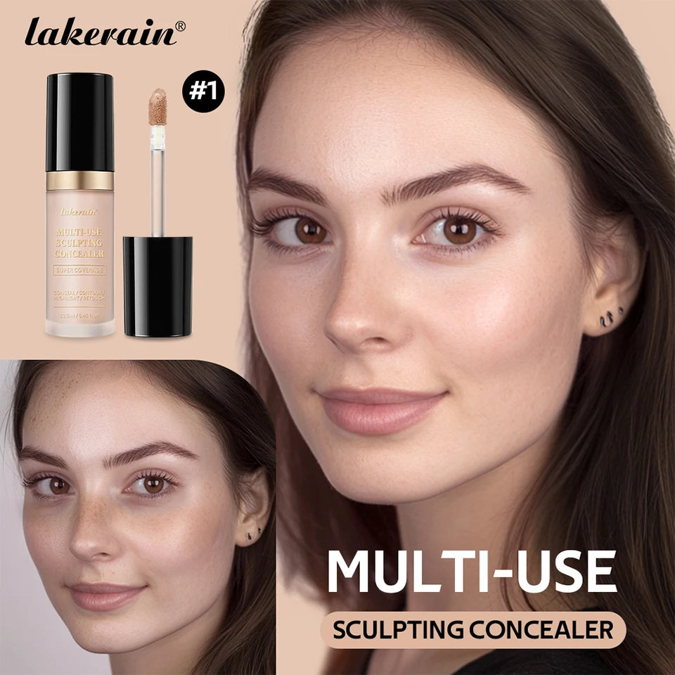 Long-lasting Matte Foundation Coverage Concealer Multi-Use Cream Oil Free Highlight and Retouch Face Makeup Products for Women