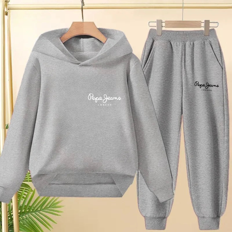 Children's Sportswear Sets: Loose Hooded Sweatshirts and Trousers for Children Aged 3 to 13. Gifts for Boys and Girls