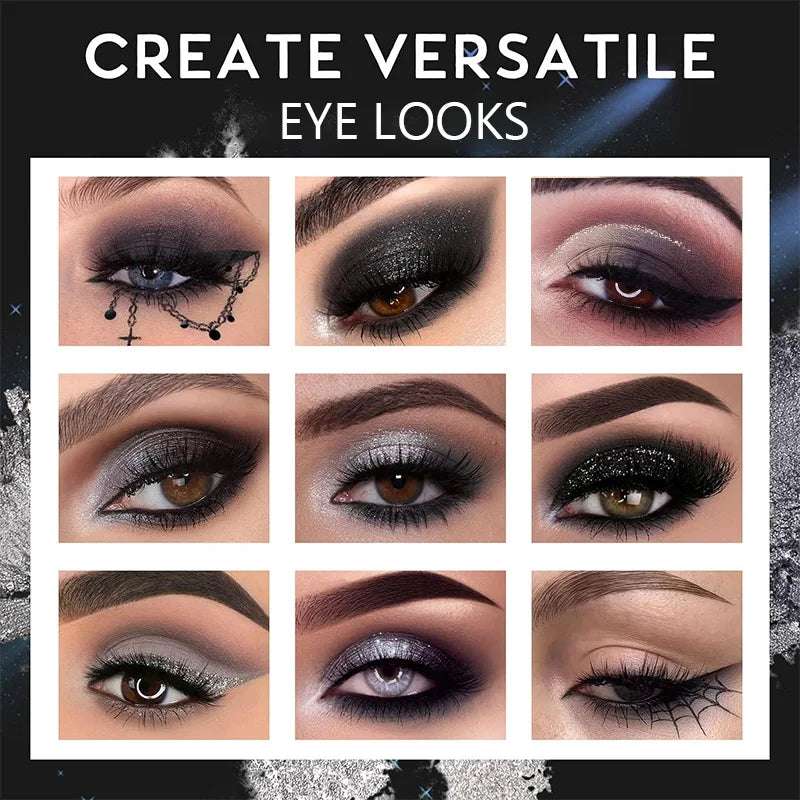 9 Color Black Eyeshadow Palette Matte Shimmer Dark Smoky Gray Professional Makeup Pigmented Long Lasting 9 Colores Maquillage