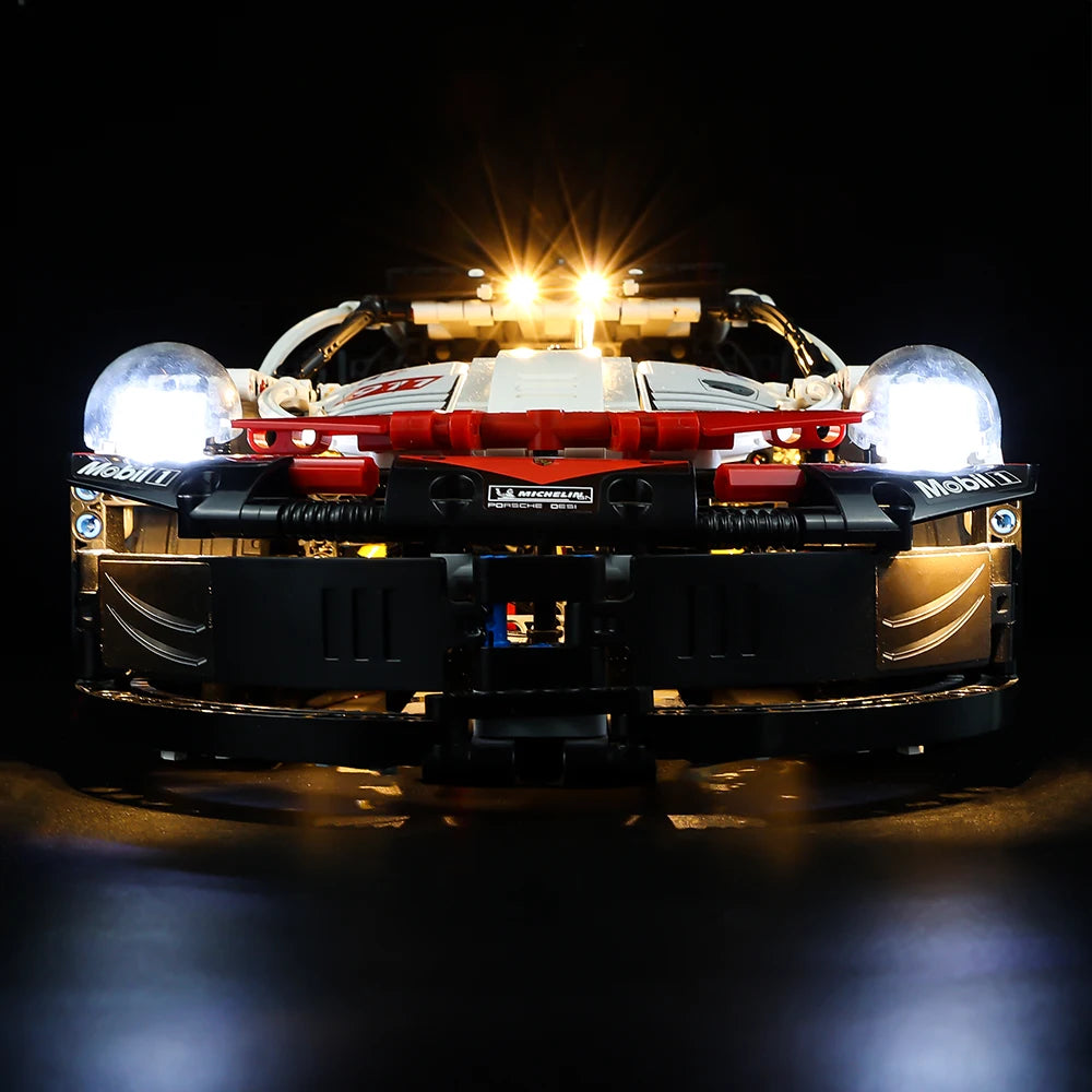 Led Light Kit For 42096 White Super Racing Car DIY Toys Set (Not Included Building Blocks)