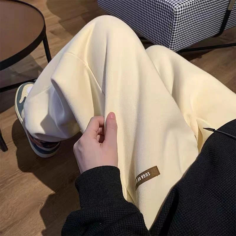 Fleece Sweatpants Women Winter Warm Casual Harem Pants Korean Fashion All Match Loose Thick Warm Trousers Female Autumn New