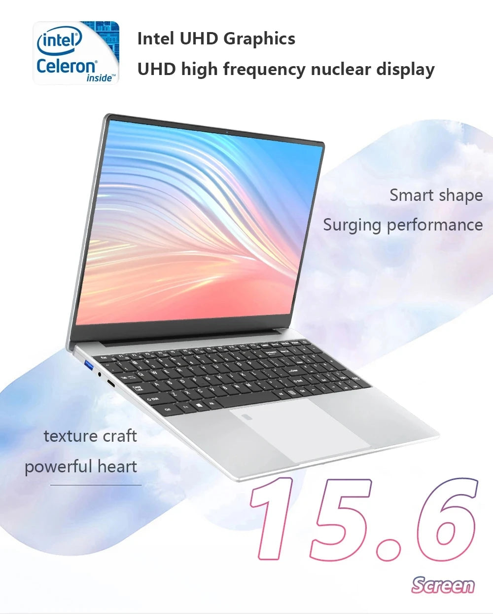 Laptop Intel N5095 15.6 Inch 32GB RAM 2TB SSD DDR4 Windows 11 Fingerprint Unlock Backlit Keypad HD Camera BT4.2 Computer PC