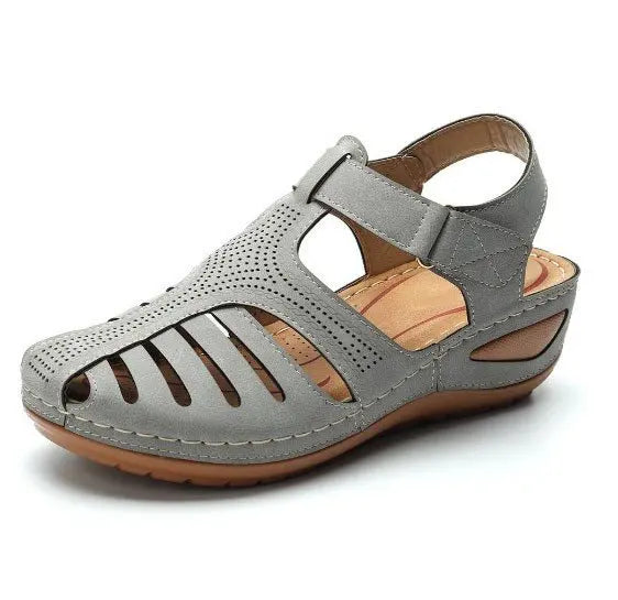 Women's Adjustable Strap Summer Sandals - Breathable Open-Toe Casual Shoes with Cushioned Sole & Low-Profile Design