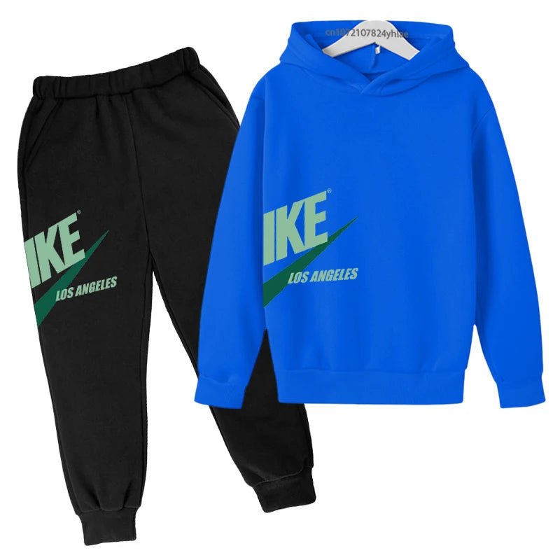 Brand Creative Leisure Sports Hoodie+Pants Sports Leisure Comfortable Warm Children's Set