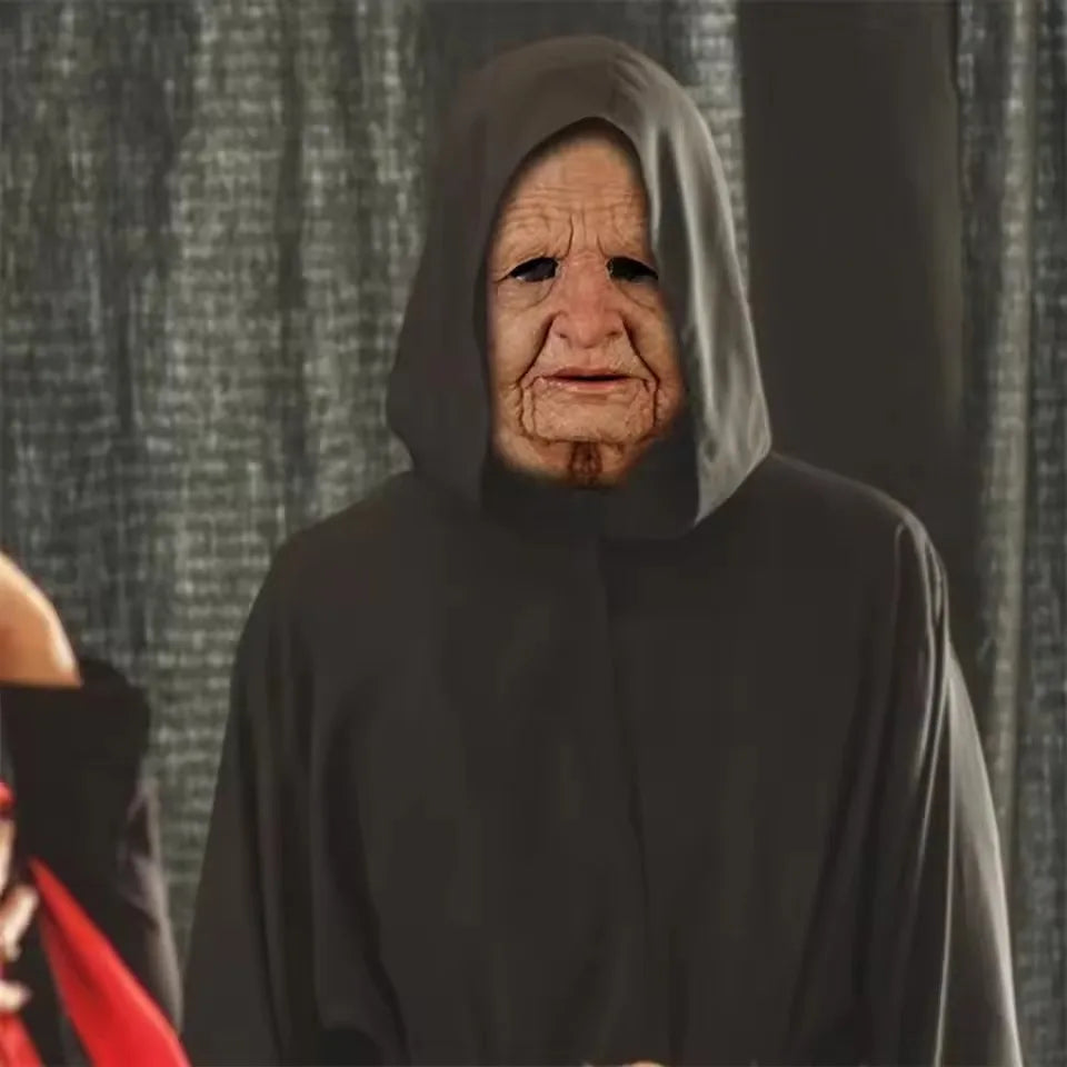 Old man, old man, face wig, old man mask, young man's headgear, handsome man's mask