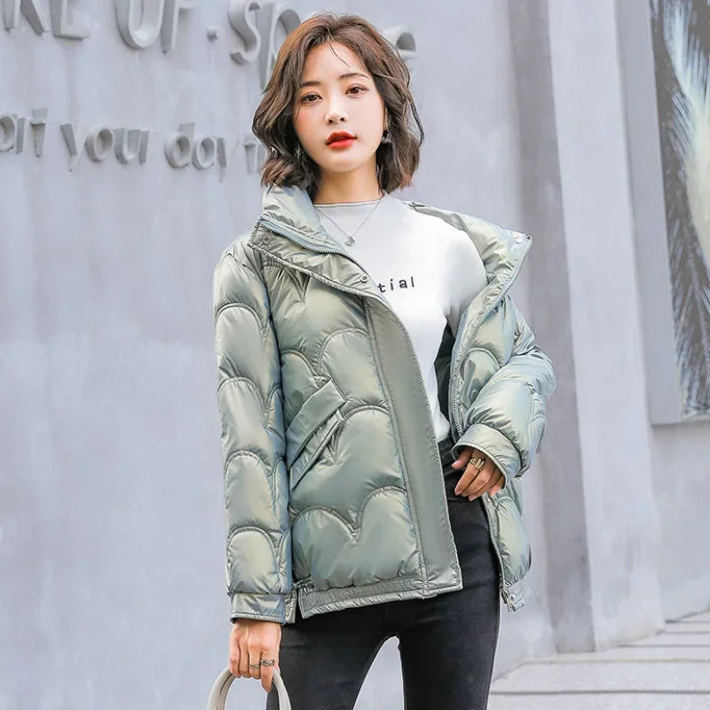 Warm Winter on Sale Down Coats for Women Short Luxury Outdoor Parkas Woman Clothes Youthful Offers Thick Lined 2025 Hot Jackets