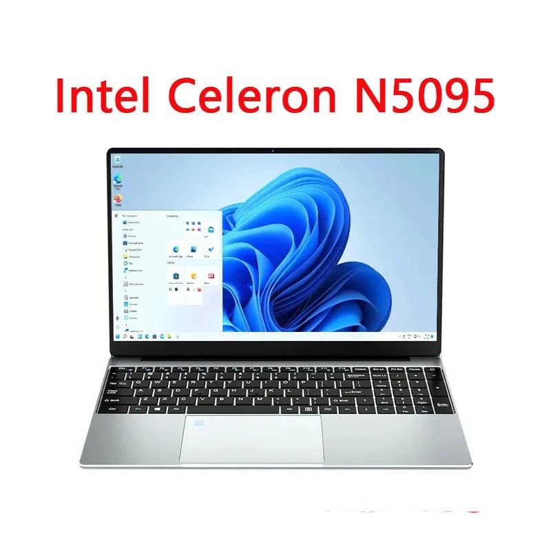 Laptop Intel N5095 15.6 Inch 32GB RAM 2TB SSD DDR4 Windows 11 Fingerprint Unlock Backlit Keypad HD Camera BT4.2 Computer PC