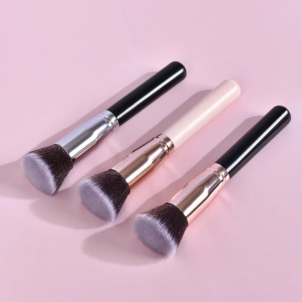 1pc Flat Makeup Brushes Kabuki Foundation Brush Liquid Cream Powder Contour Blending Face Repair Beauty Tools Brochas Maquillaje