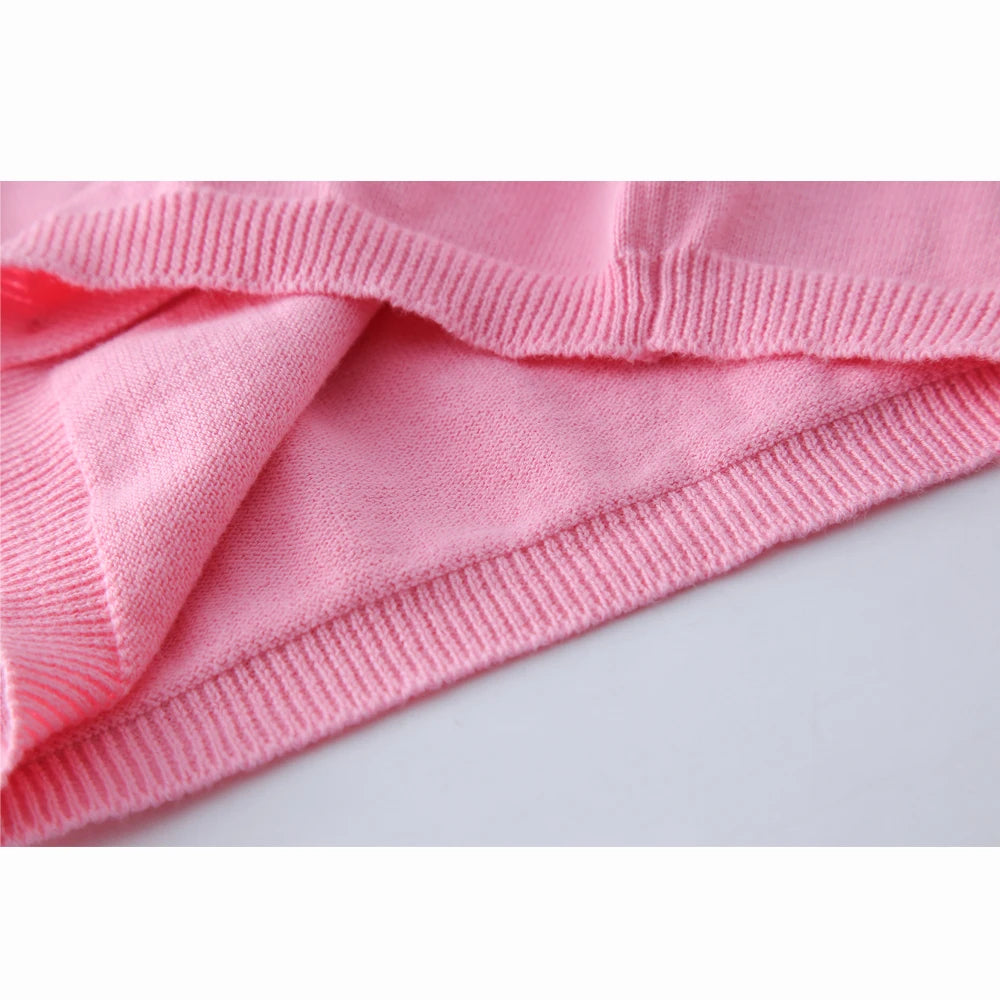 Kids Cardigans for Girls 70-150cm Sweater White Black Toddler Baby Boy Knitwear Jacket Spring Autumn Cotton Children Clothing