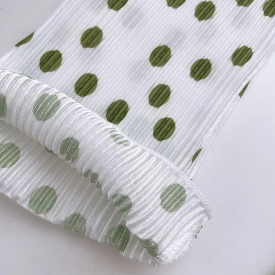 Elegant Playful Girls Floral Polka Dot Flared Pants Summer Autumn Outdoor Casual Bottoms Children Kids Cartoon Fashion Capris