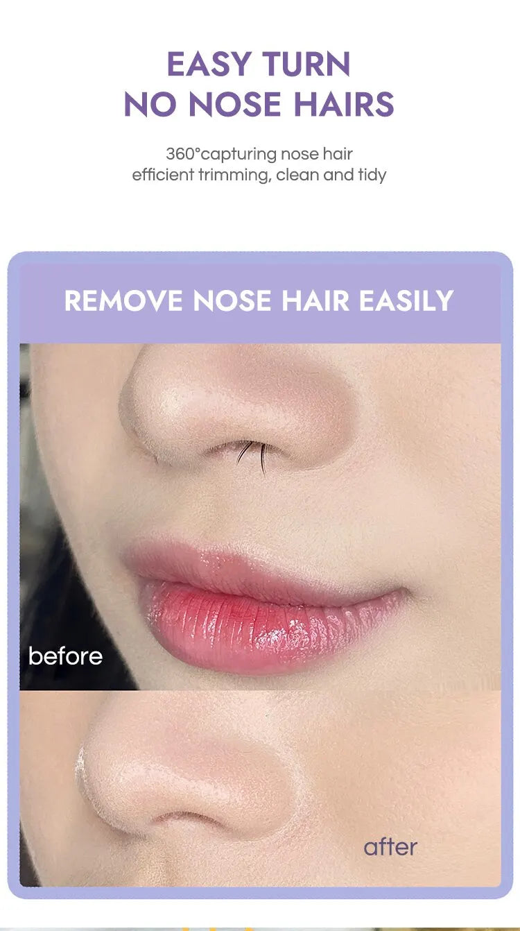 GECOMO Comb Nose Hair Trimmer Nose Hair Scraper Clean Nose Hair Trimmer Shaving Scissors Two Packs