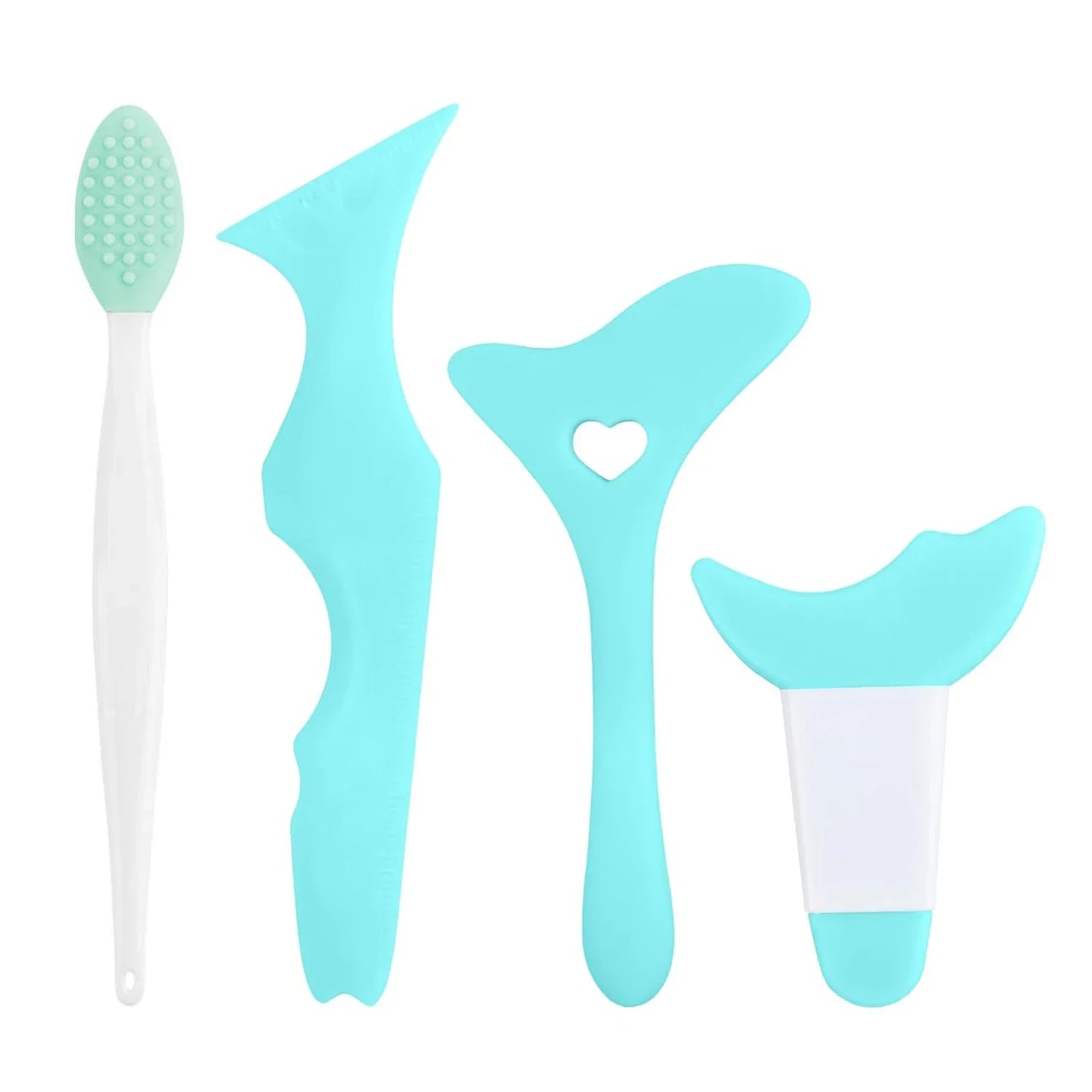 Wholesale 4PCS Eyeliner Stencils Set Reusable Silicone Eyeliner Tool Lash Guard Eye Lips Makeup Tool for Women  eyeliner stencil