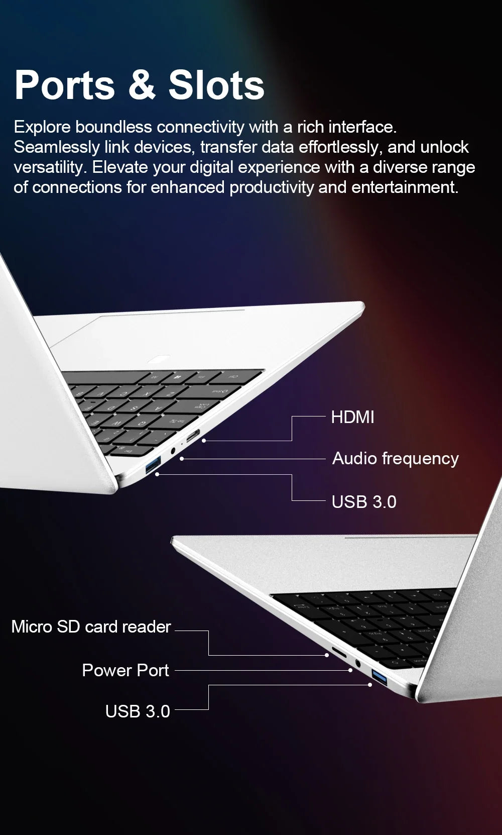 15.6" Laptop Computer Intel Celeron N4000 Notebook PC Fingerprint Unlock Windows 11 Pro 16GB DDR4 512GB 1TB SSD HD 1080P Laptops