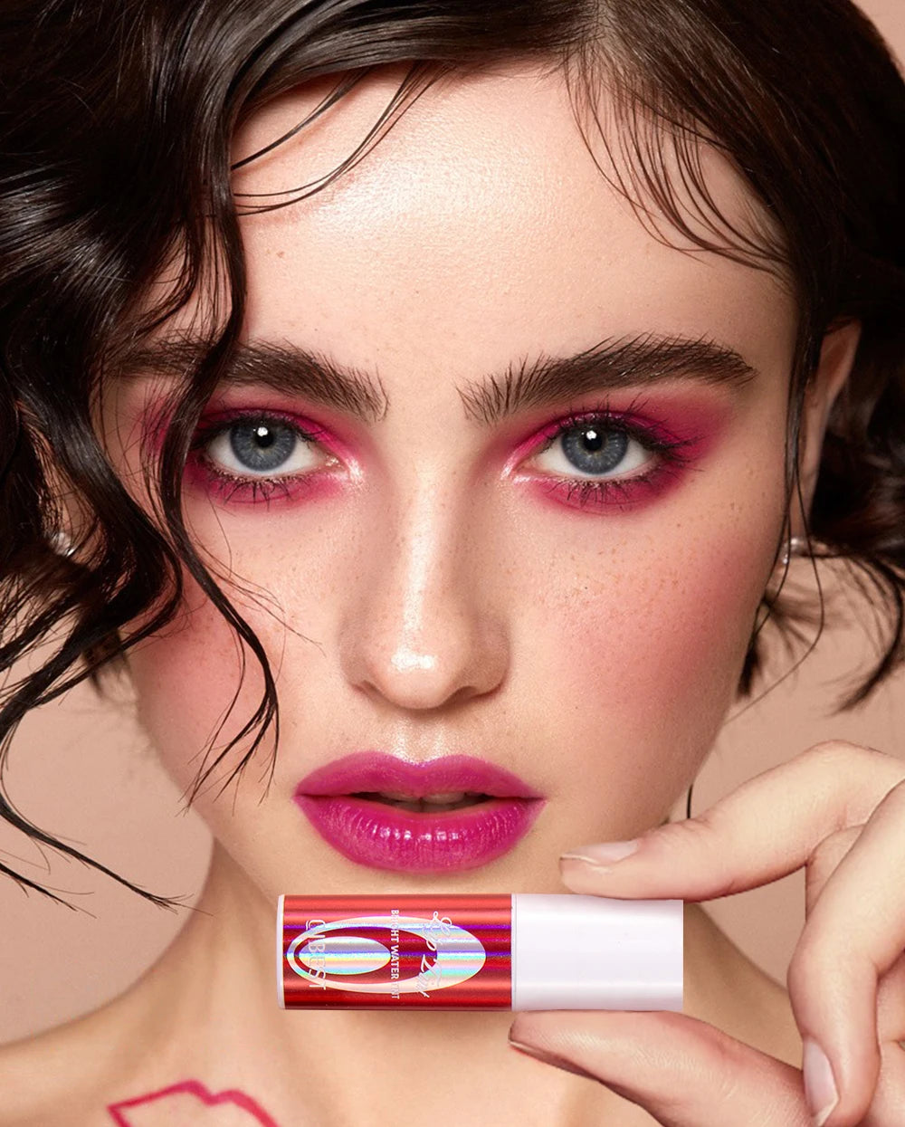 QIBEST Mirror Lip Glaze Water Lipgloss Sexy Red Lip Tint Liquid Lipstick Long-lasting Moisturizing Natural Beauty Lips Cosmetics