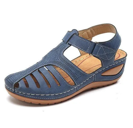 Women's Adjustable Strap Summer Sandals - Breathable Open-Toe Casual Shoes with Cushioned Sole & Low-Profile Design