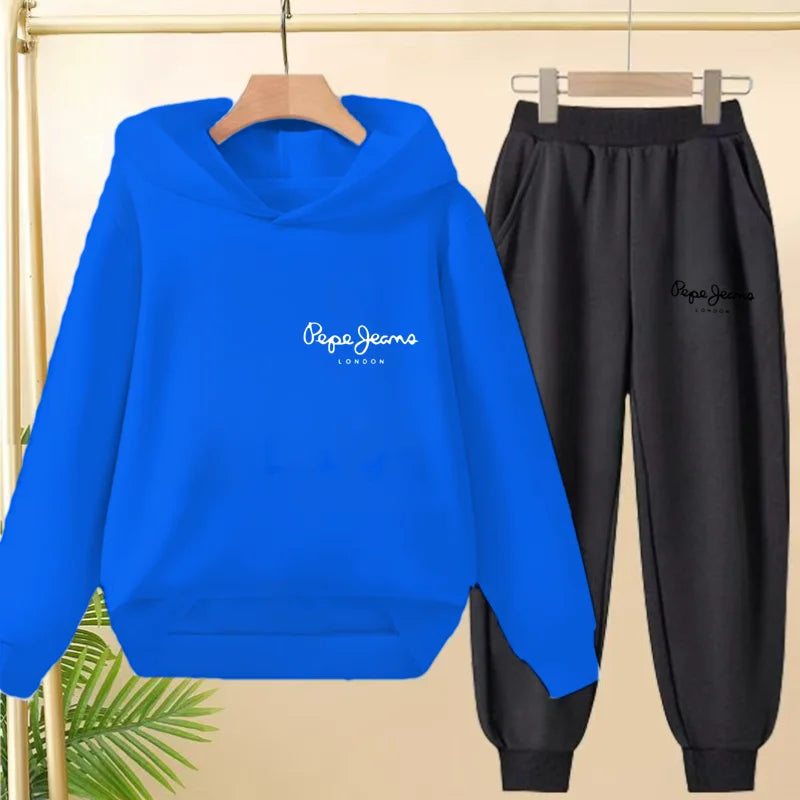 Children's Sportswear Sets: Loose Hooded Sweatshirts and Trousers for Children Aged 3 to 13. Gifts for Boys and Girls