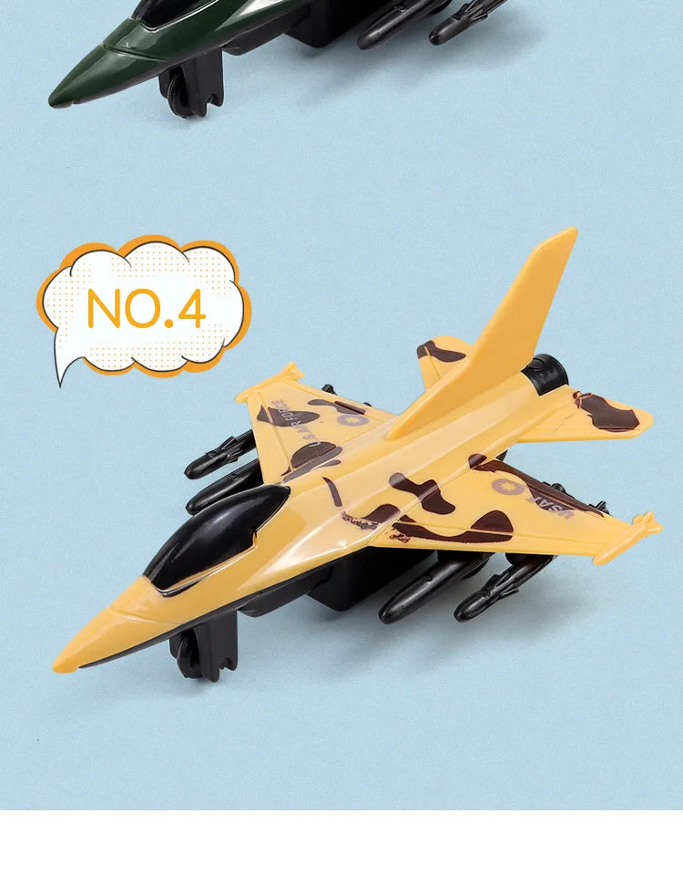 Pull Back Airplane Gifts Children's Pull Back Fighter Jet Model Toy Boy Camouflage Military Aircraft Lifelike Warplane Kids