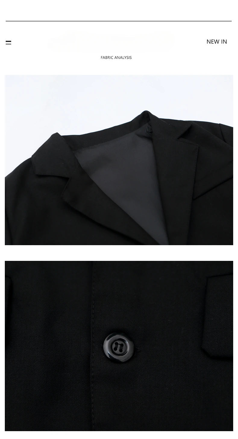 School Children Clothes Boys Suit Casual Blazer Jacket Trousers Two Pieces Kids Costume Black 12 13 14 Years Teenage Clothing