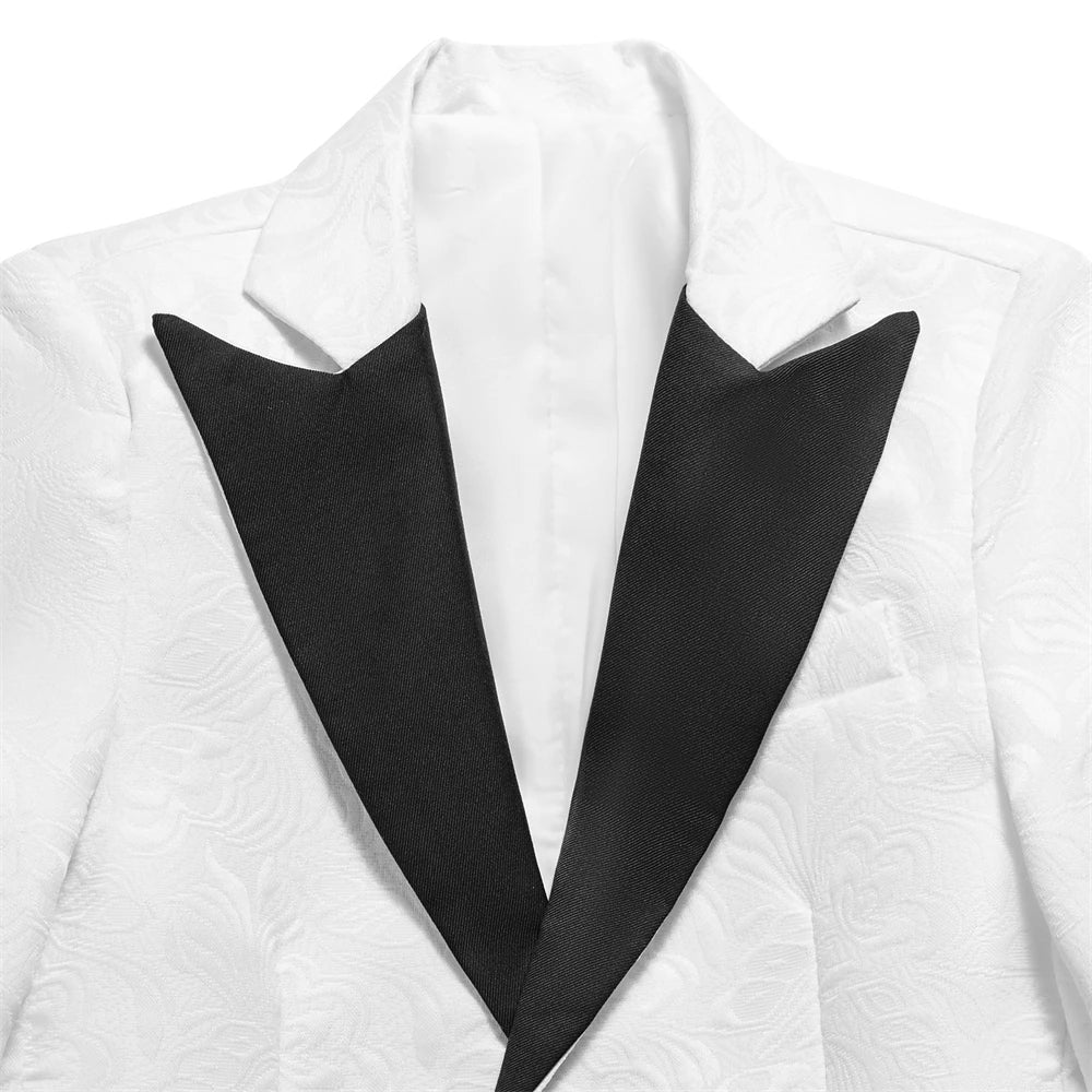 Jacquard Suit for Kids 3-14 Yrs, Wedding Suit for Boys, Pasilsey 4-Pieces Suit Set Children Communion Tuxedo Formal Suits