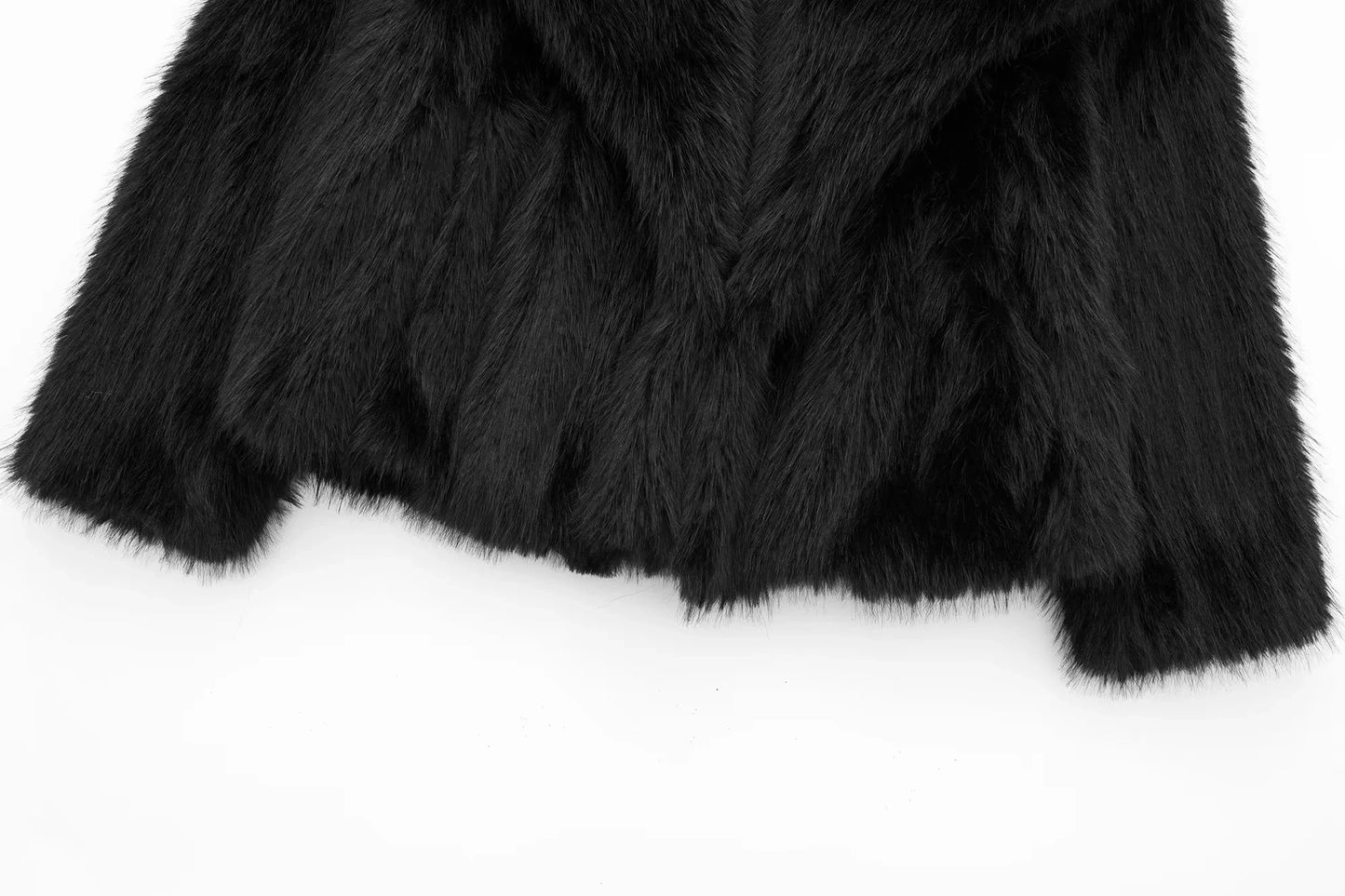 HH 2025 Winter Coats For Women Fashion New Faux Fur Long Sleeves Loose Coat Female Versatile High Street Women's Cardigan