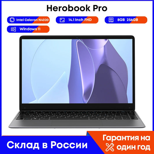 CHUWI 15.6" HeroBook Plus Chuwi 14.1" HeroBook Pro Laptop Intel N4020 8GB RAM 256GB SSD 1920*1080P Computer Windows 11 Laptops