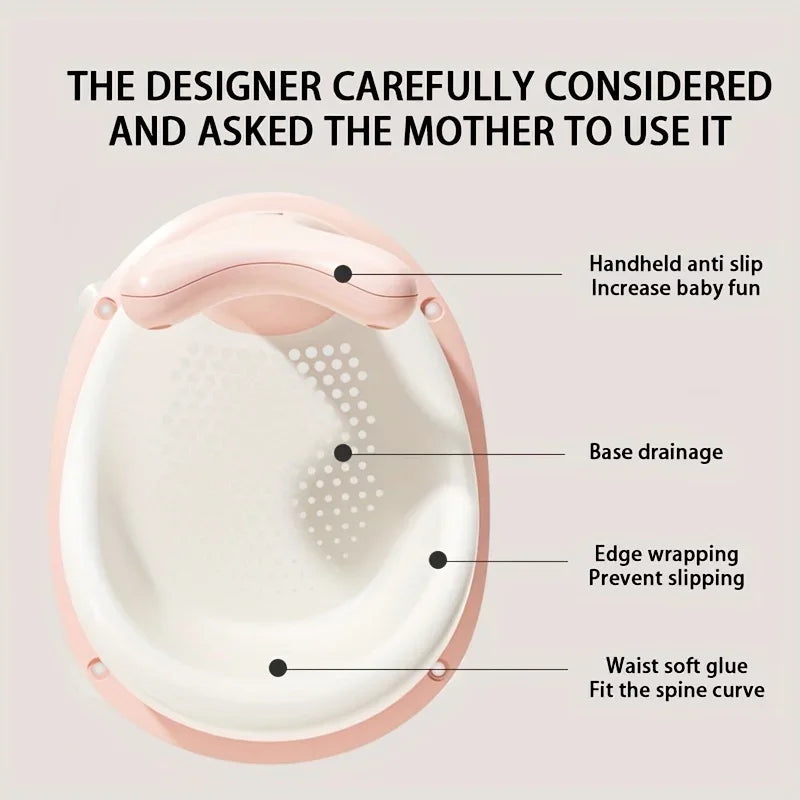 Baby Bathtub Real-time Temperature Silicone Non-Slip Foot Bath Bucket Folding Bathroom With Temperature Sensing