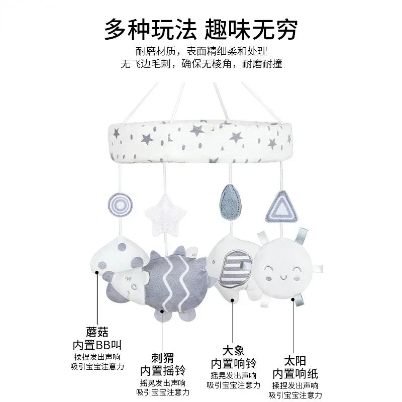 Baby Crib Mobiles Rattles Music Educational Toys Bed Bell Carousel for Cots Infant Baby Toys 0-12 Months for Newborns Gifts New