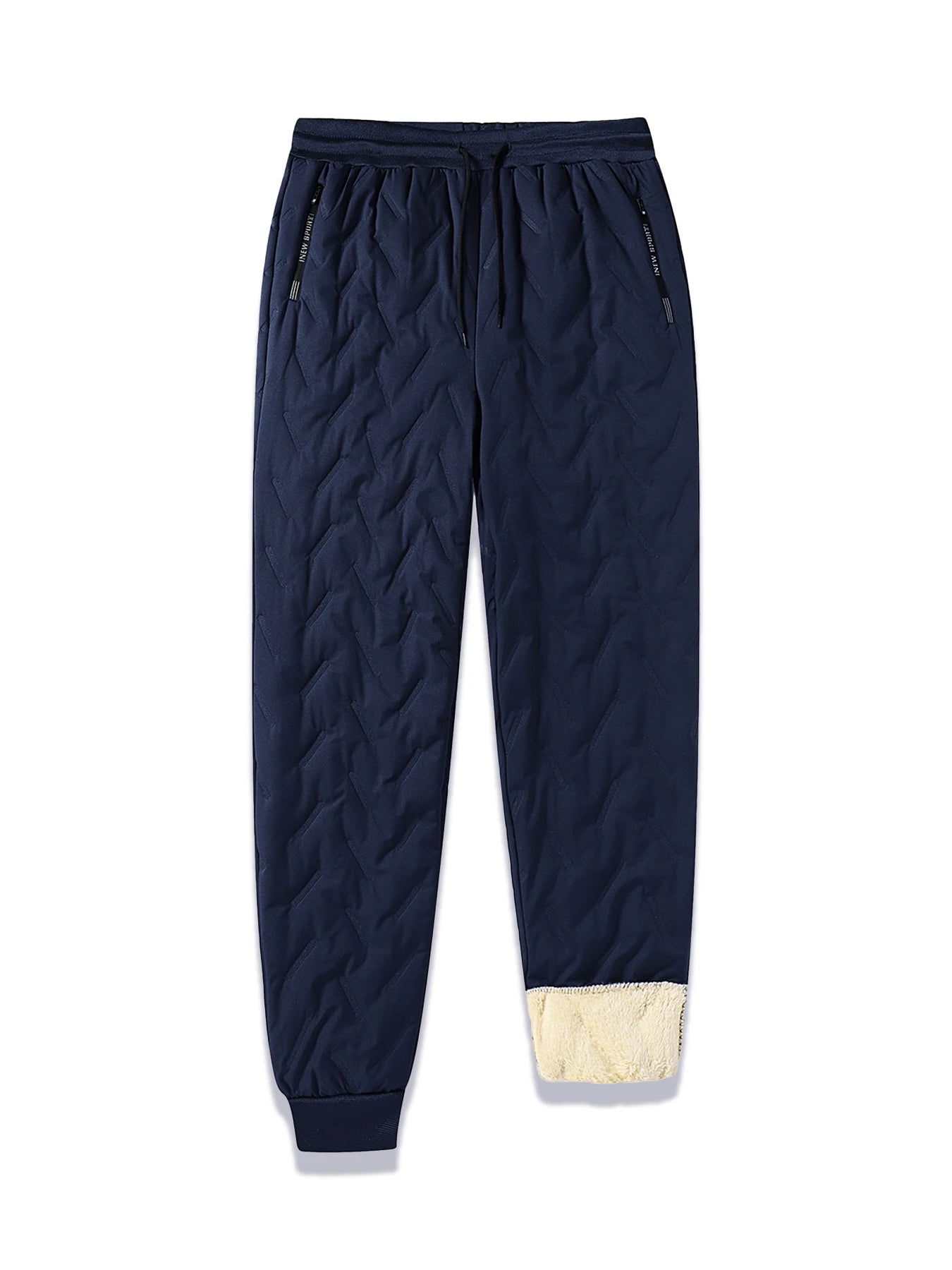 New Thickened Winter Pants Men Windproof Warm-Keeping Sweatpants Lambswool Casual Down Cotton Male Trousers Joggers Sportwear