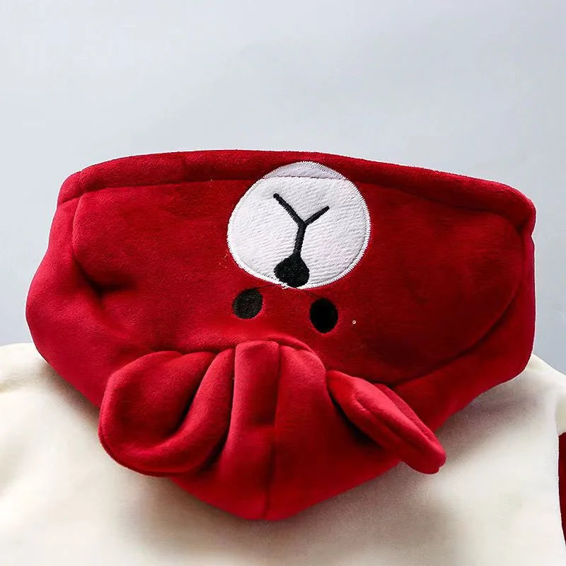 Boys Girls Padded Sets New Autumn Winter Children's Suits Kids Hooded Jackets+Pants 3Pcs Outfits Baby Spring Cartoon Clothing