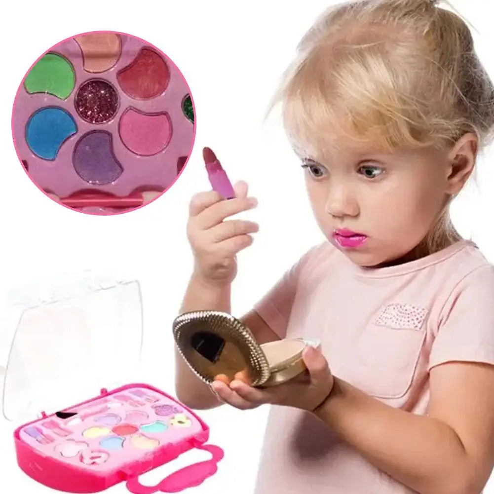 Kids Makeup Kit for Girl Washable Kids Makeup Kit Girl Toys Real Little Girls Makeup Kit for Kids Children Princess Play Makeup
