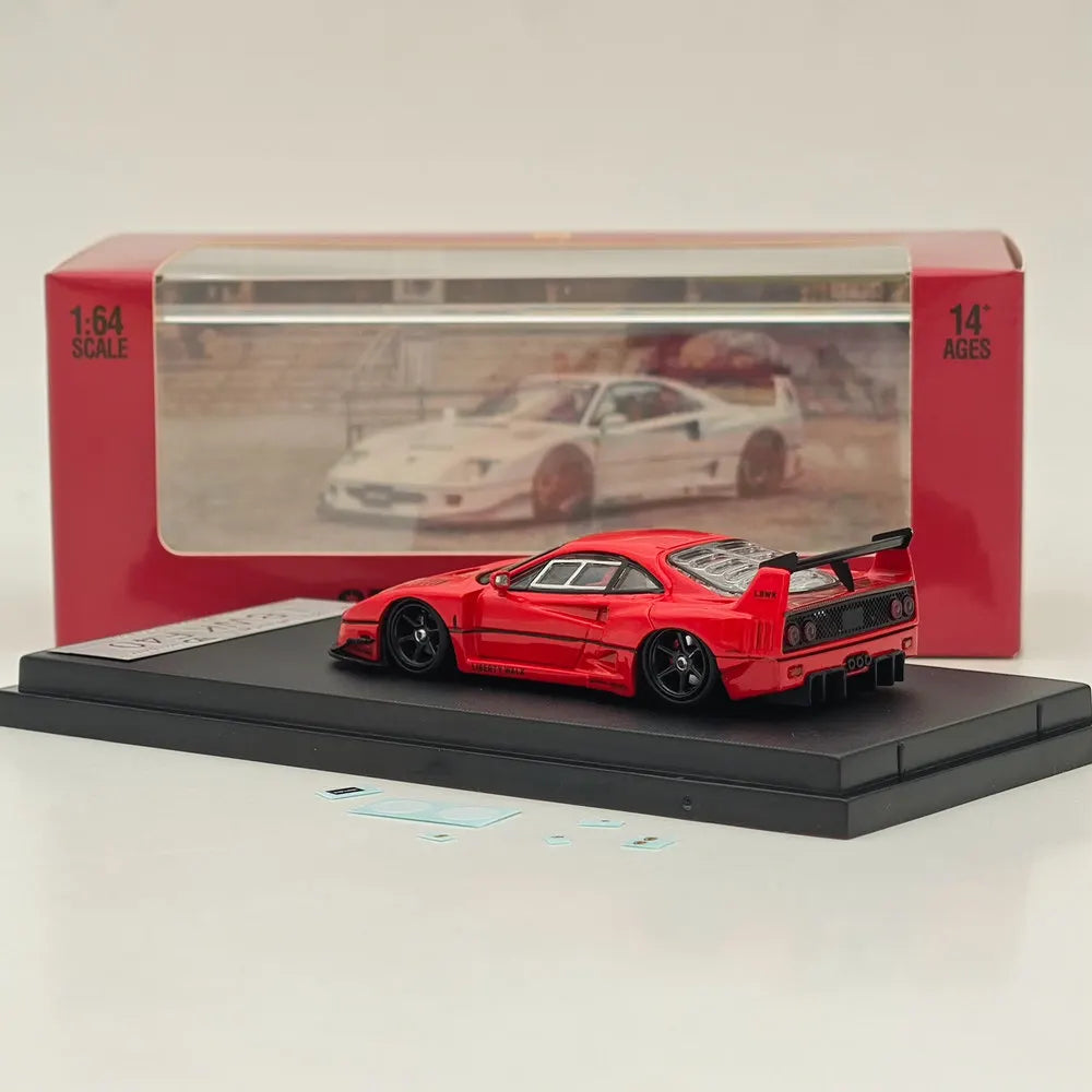 LBWK Liberty Walk F40 1/64 STREET WARRIOR Diecast Car - Slammed Low Rider Limited Edition, Alloy Model for Adults & Collectors