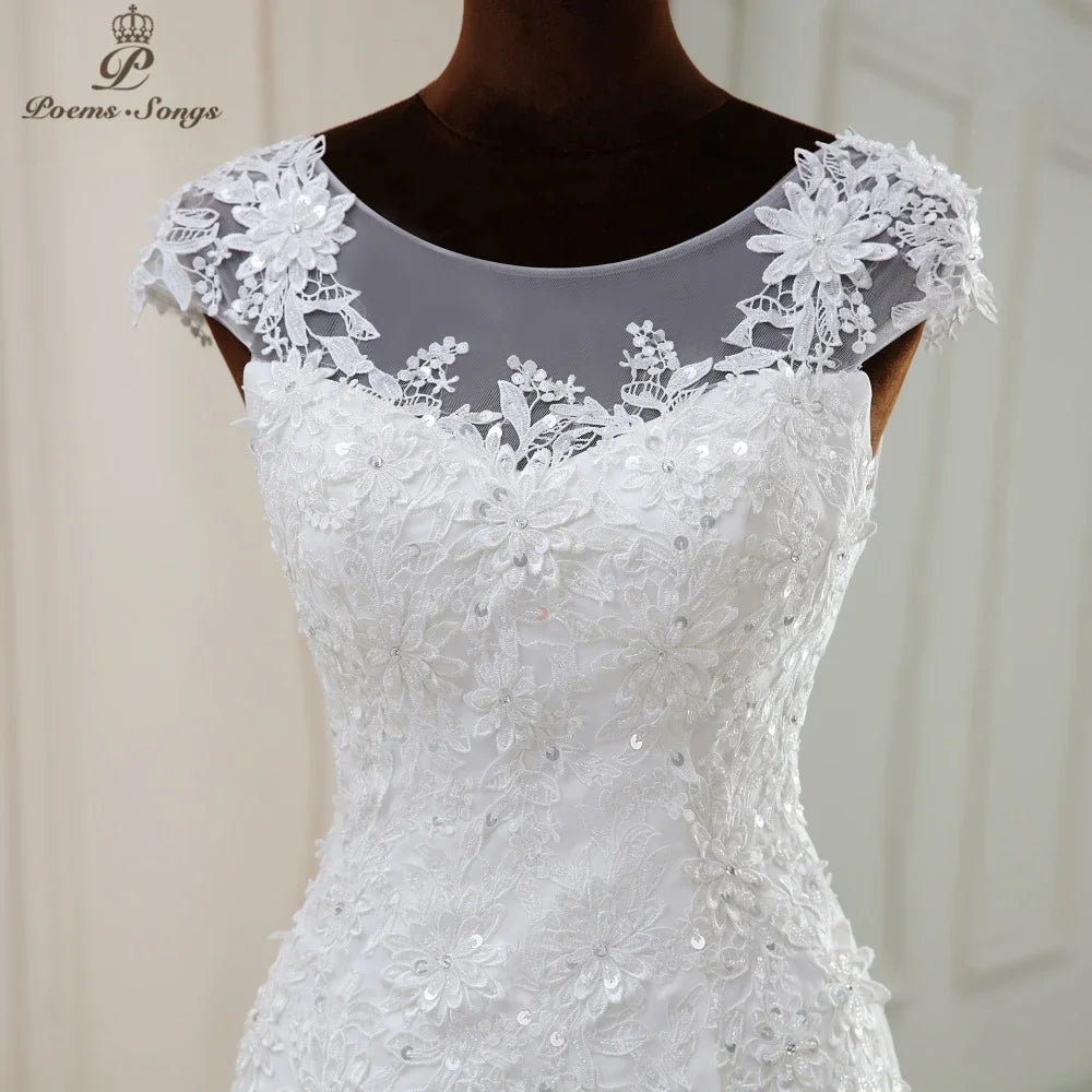 Customized Real photo Real video Elegant mermaid wedding dress marriage dress robe de mariee vestidos de novia sereia